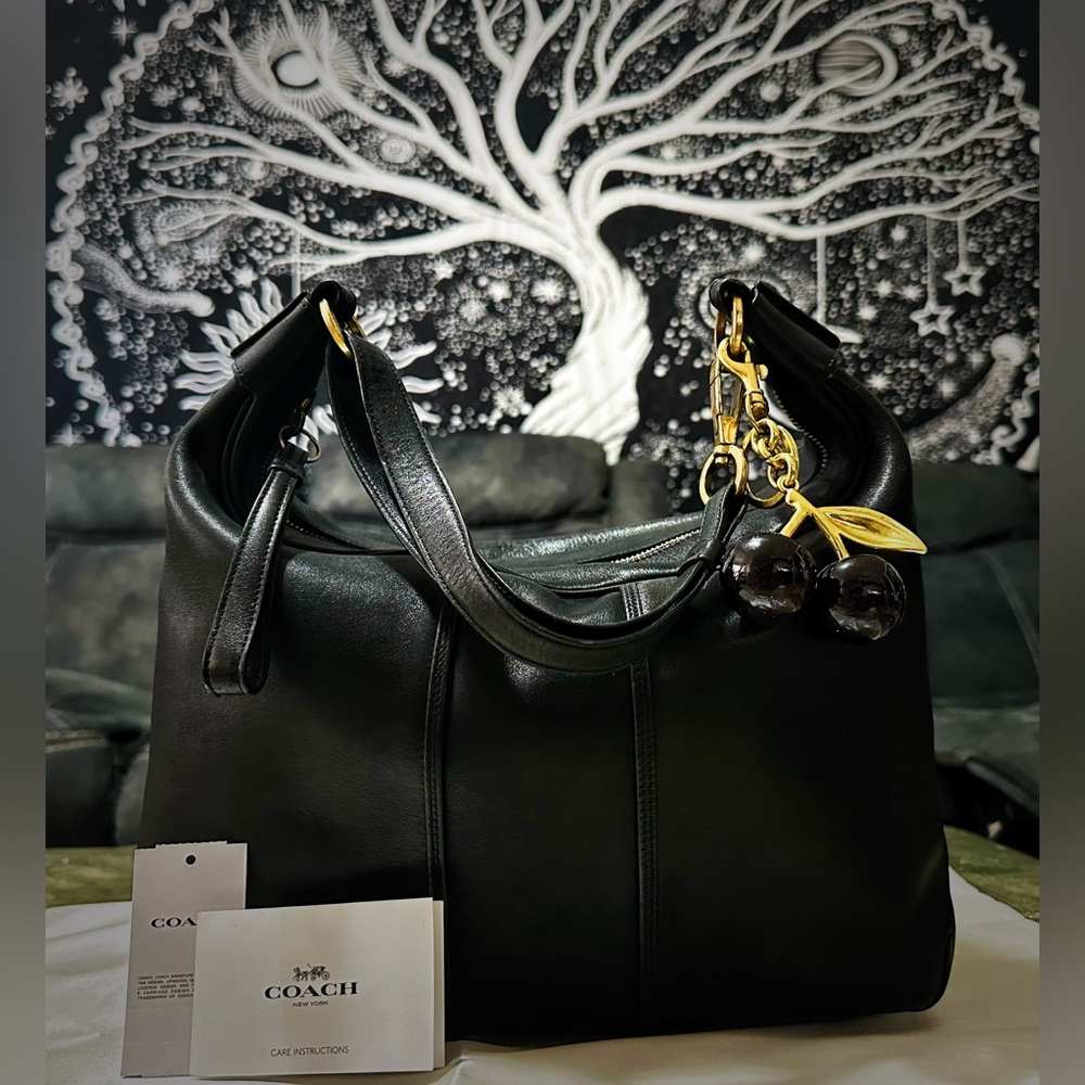 Vintage Y2K Coach Black soft Leather hobo shoulder bag 2001 years ❌70% OFF SALE❌ - Picture 5 of 17